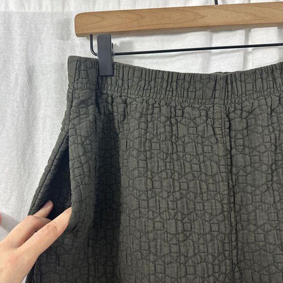 Black Crane Quilted Wide Balloon Pants Sumi Black Womens Size L Lounge Comfort - Picture 6 of 14